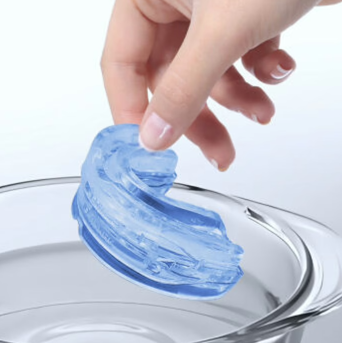 Soften in hot water, shape to your teeth, and create a custom fit.